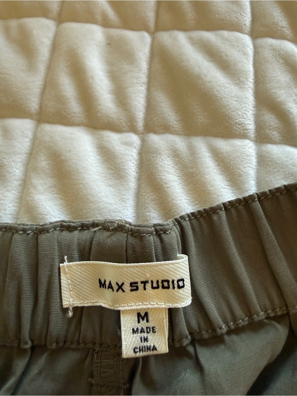Max Studio Olive Green Pull-On Pants